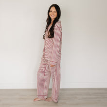 Load image into Gallery viewer, Adult Red Stripes Pajama Set
