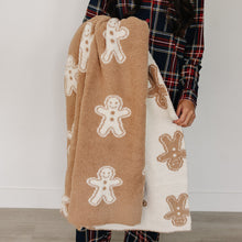 Load image into Gallery viewer, Gingerbread Plush Blanket
