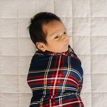 Load image into Gallery viewer, Christmas Plaid Bamboo Stretch Swaddle
