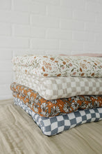 Load image into Gallery viewer, Taupe Checkered Twin Muslin Quilt
