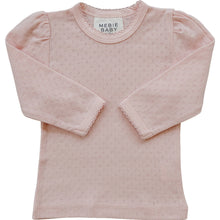 Load image into Gallery viewer, Pink Pointelle Long Sleeve Tee
