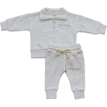 Load image into Gallery viewer, Good Vibes Quarter Zip French Terry Set
