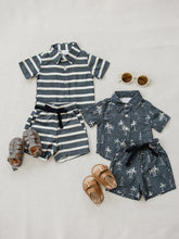 Load image into Gallery viewer, Navy Surfer Linen Cotton Shorts
