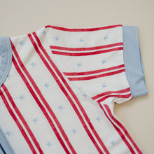 Load image into Gallery viewer, Stars &amp; Stripes Bamboo Shorty Romper
