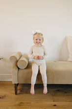 Load image into Gallery viewer, Taupe Stripe Ribbed Bamboo Cozy Set
