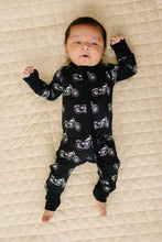 Load image into Gallery viewer, Bamboo Zip Romper | Born to Ride Black
