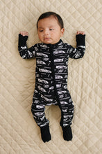 Load image into Gallery viewer, Bamboo Zip Romper | Race Cars
