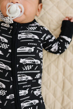 Load image into Gallery viewer, Bamboo Zip Romper | Race Cars
