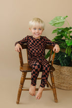 Load image into Gallery viewer, Bamboo Two Piece Set | Chocolate Wavy Checkered
