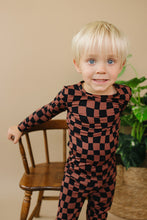 Load image into Gallery viewer, Bamboo Two Piece Set | Chocolate Wavy Checkered
