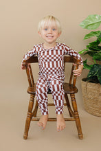 Load image into Gallery viewer, Bamboo Two Piece Set | Chocolate Checkered
