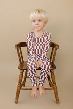 Load image into Gallery viewer, Bamboo Two Piece Set | Chocolate Checkered
