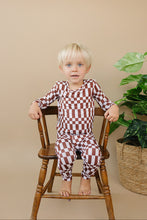 Load image into Gallery viewer, Bamboo Two Piece Set | Chocolate Checkered
