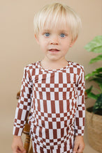 Load image into Gallery viewer, Bamboo Two Piece Set | Chocolate Checkered
