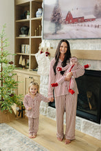 Load image into Gallery viewer, Adult Red Stripes Pajama Set
