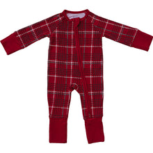 Load image into Gallery viewer, Red Plaid Bamboo Zipper
