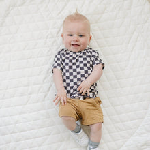 Load image into Gallery viewer, Black Checkered Bamboo Tee
