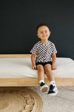 Load image into Gallery viewer, Black Checkered Bamboo Tee
