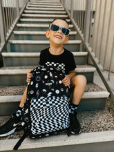 Load image into Gallery viewer, Black Good Vibes Full Size Backpack
