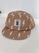 Load image into Gallery viewer, Tan &amp; Cream Lightning Bolt  | Snap Back
