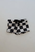 Load image into Gallery viewer, Black Checkerboard  | Euro Swim Short
