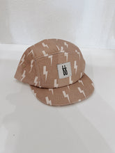 Load image into Gallery viewer, Tan &amp; Cream Lightning Bolt  | Snap Back

