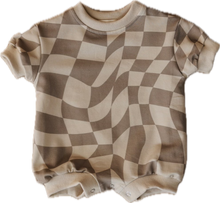 Load image into Gallery viewer, Wavy Checker | Short Sleeve Romper
