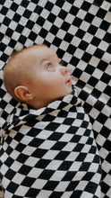 Load image into Gallery viewer, Black Checkered | Crib Sheet
