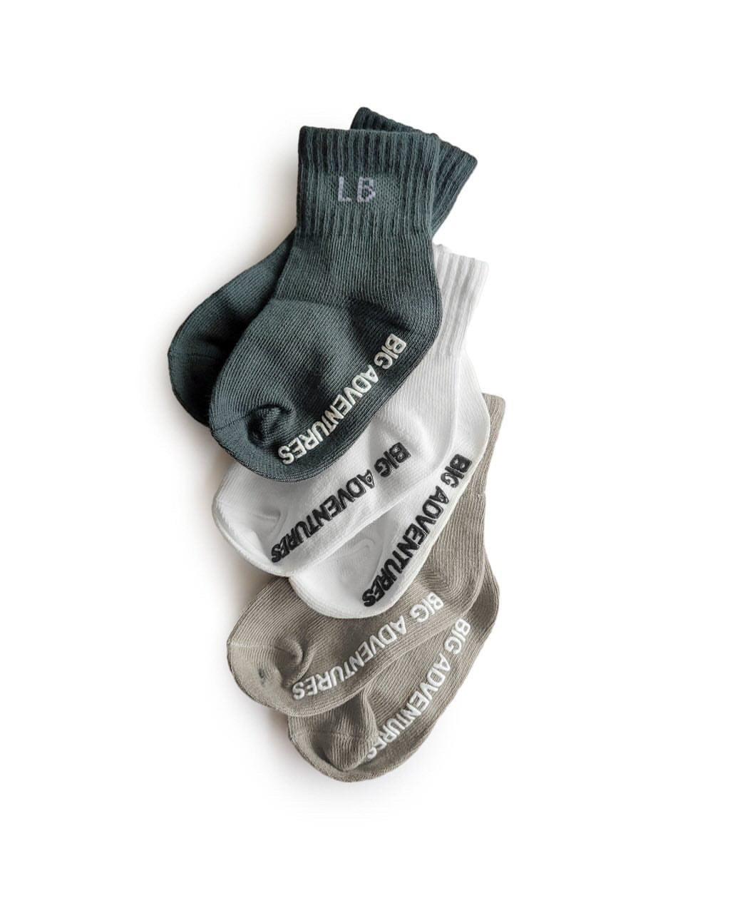 Pewter Mix 3-Pack of Socks