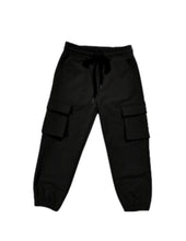 Load image into Gallery viewer, Cargo Cross-Stretch Chinos (Black)
