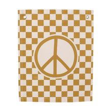 Load image into Gallery viewer, checkered peace sign banner
