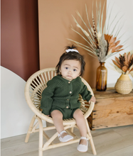 Load image into Gallery viewer, Green Hooded Knit Cardigan
